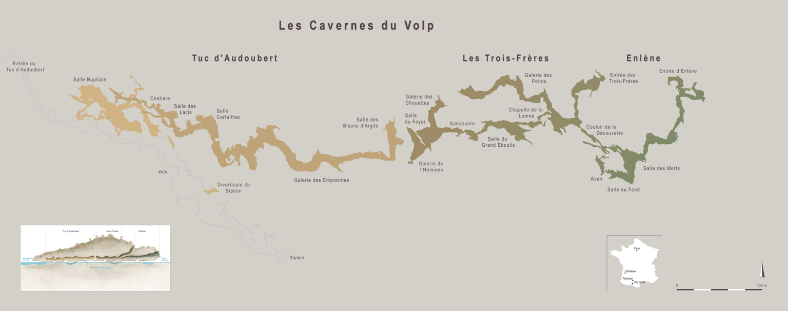 Map of the Volp caves